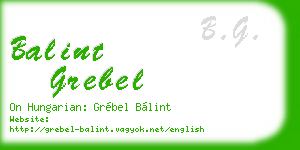balint grebel business card