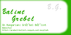 balint grebel business card